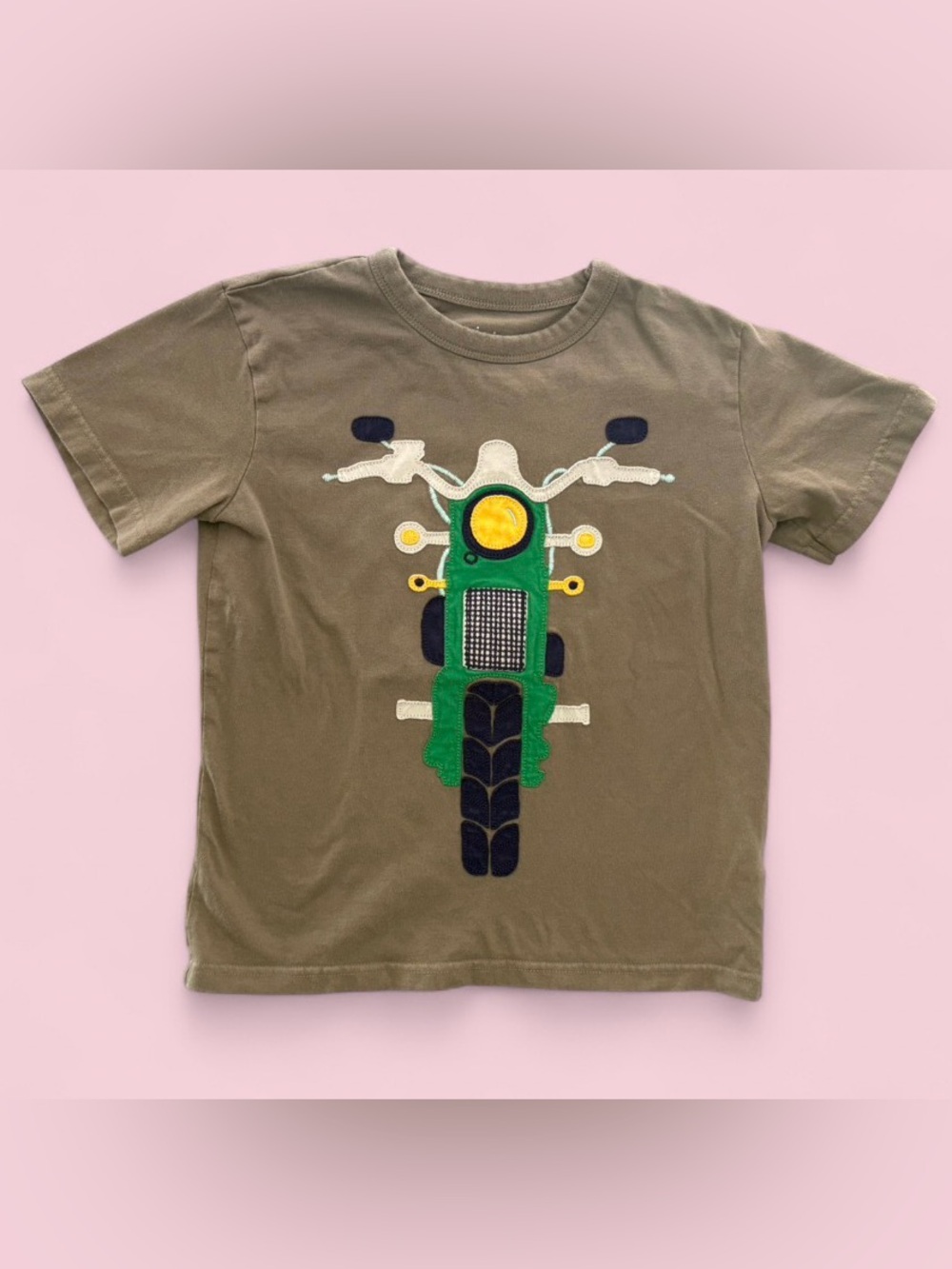 Mini Boden Motorcycle Appliqué Graphic Tee Size 5-6Y EUC